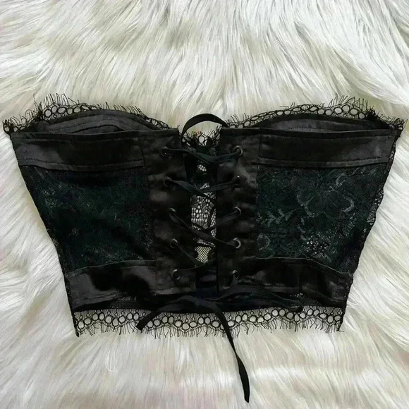 Nasty Gal Express Yourself Corset Top Black Size 4 - Picture 6 of 9